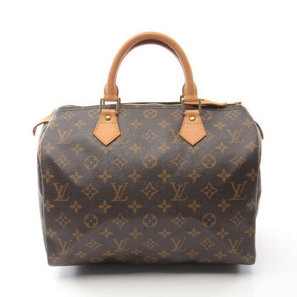 Louis Vuitton Speedy Handbag Leather Monogram Brown - Picture 1 of 7